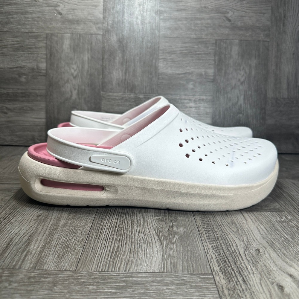 Crocs Literide 360 Clogs Mens 11 White Pink Comfort Slip On NEW